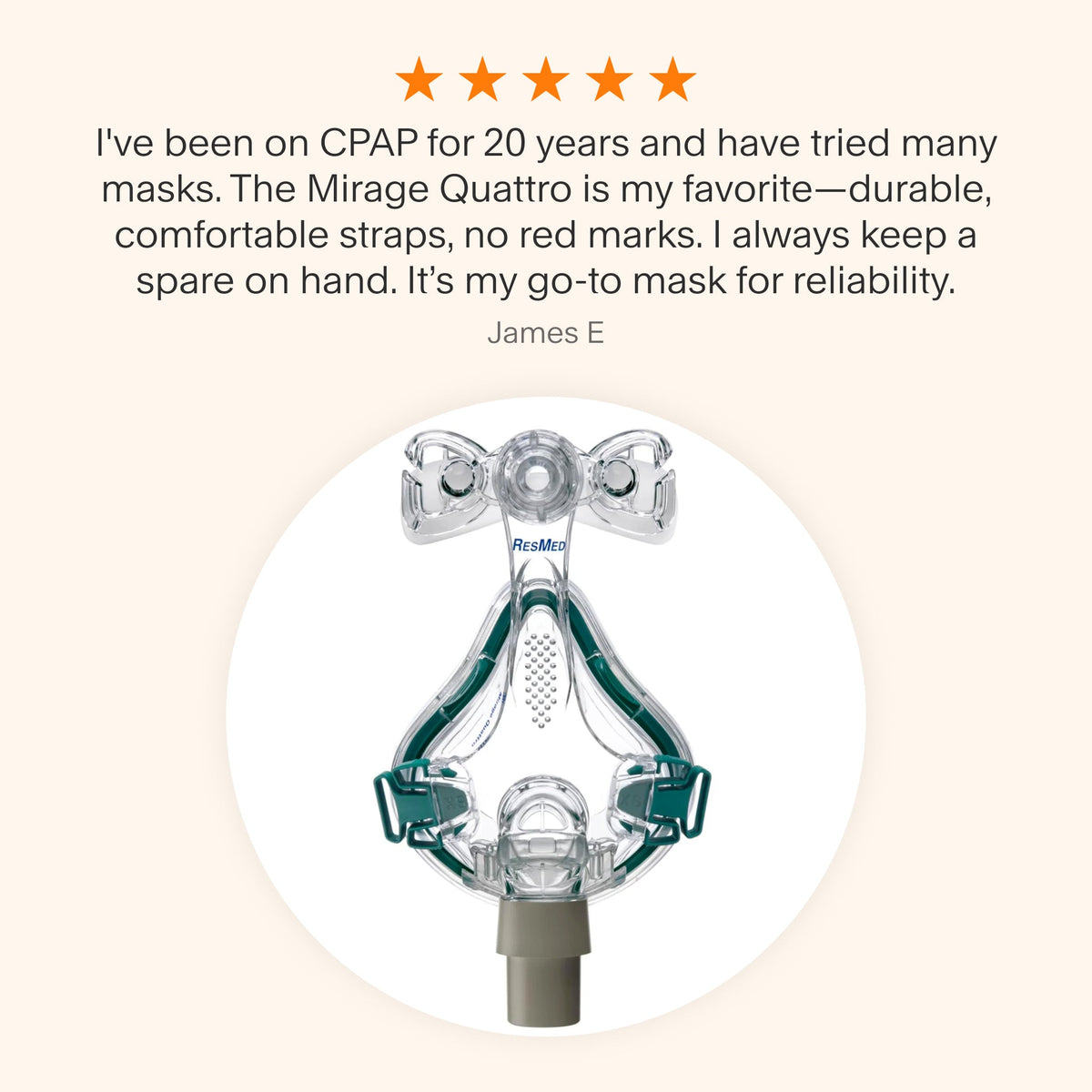 Mirage Quattro Full Face CPAP Mask