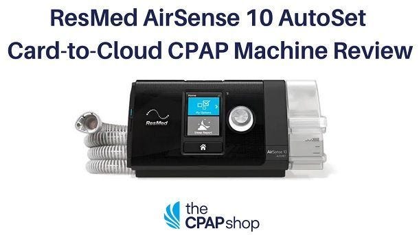 resmed airsense 10 auto card to cloud front view with cpap tube