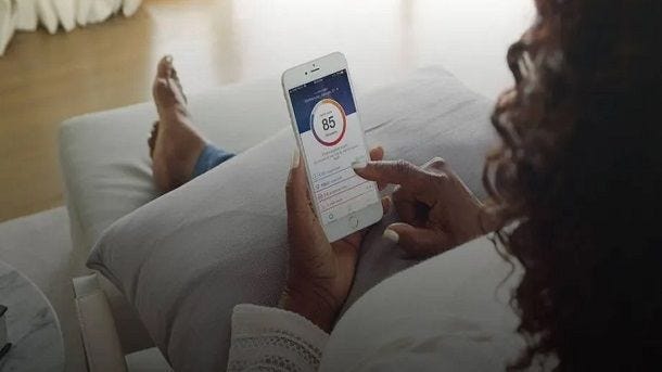 woman reading cpap app