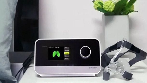 Resvent iBreeze machine on nightstand