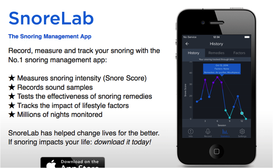 SnoreLab chosen by The CPAP Shop in beneficial Sleep Apps category