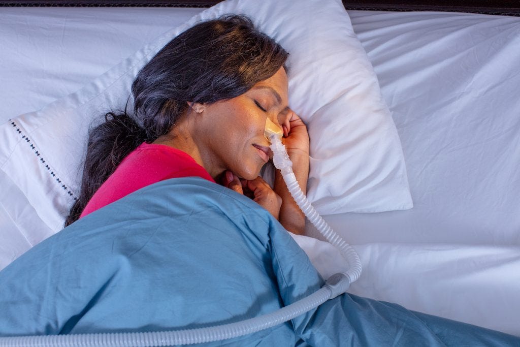The Bleep DreamPort Sleep Solution prevents damage to the hair or vanity marks on the face.